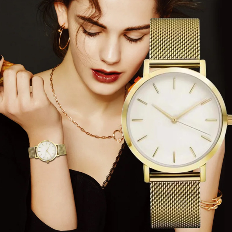 Minimalist Thin Watch - أعلى العلامة التجارية الساعات النسائية الفاخرة
