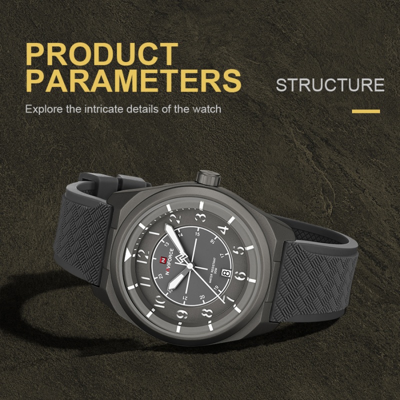 Smartwatch Sports Watches For Men - ساعة نافيفورس للرجال بحركة كوارتز وتقويم،