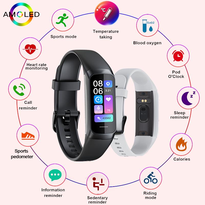 Smartwatch Slim Watches For Men - LIGE 1.1 بوصة Amoled مراقب معدل