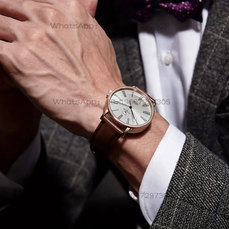 Skeleton Mechanical Watch - ساعة شنغهاي دايموند للرجال ميكانيكية أوتوماتيكية