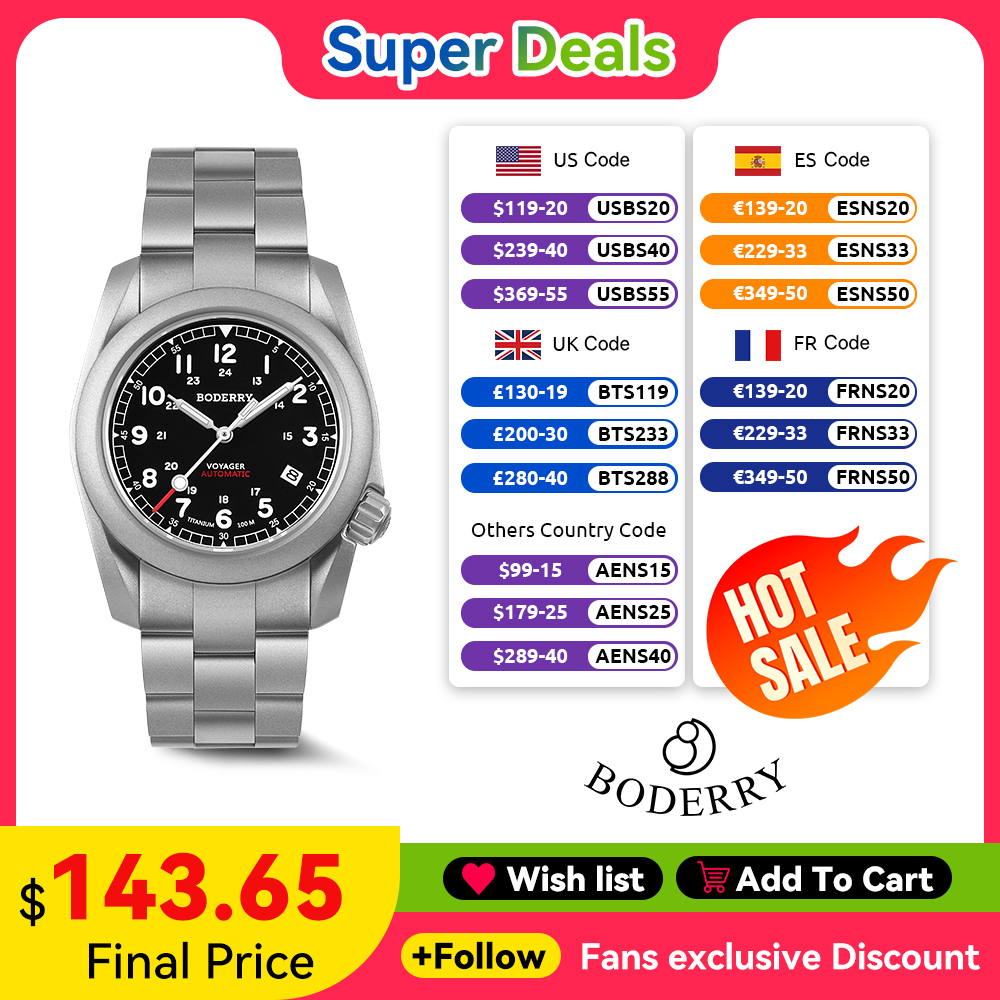 Seiko Watch 5 Sports - Boderry Voyager الميدان ساعة التيتانيوم التلقائي