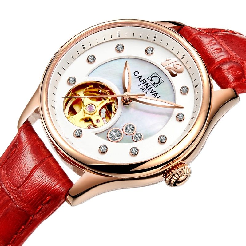 ساعة نسائية فاخرة من سويسرا كا - مراجعة Skeleton Mechanical Watch وسعره