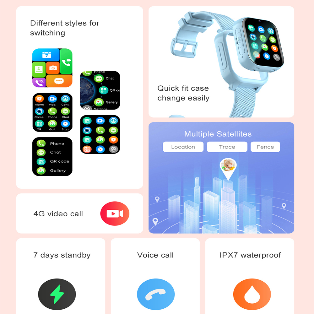 ساعة ذكية للأطفال 4G GPS WIFI  - مراجعة Smartwatch Watches For Kid Boy وسعره