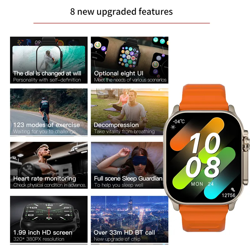 ساعة ذكية T900 Ultra للرجال با - مراجعة Watch Iwo وسعره