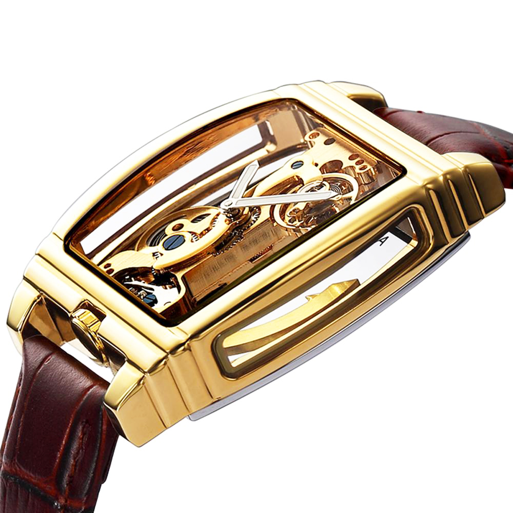 شفافة التلقائي ساعة ميكانيكية  - مراجعة Skeleton Mechanical Watch وسعره