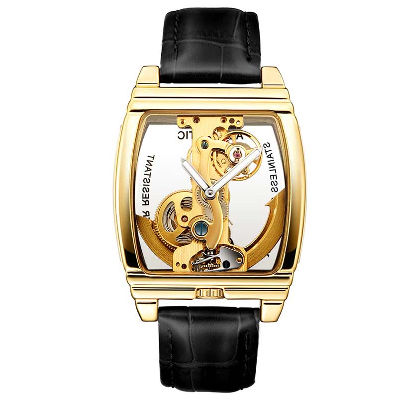 شفافة التلقائي ساعة ميكانيكية  - مراجعة Skeleton Mechanical Watch وسعره