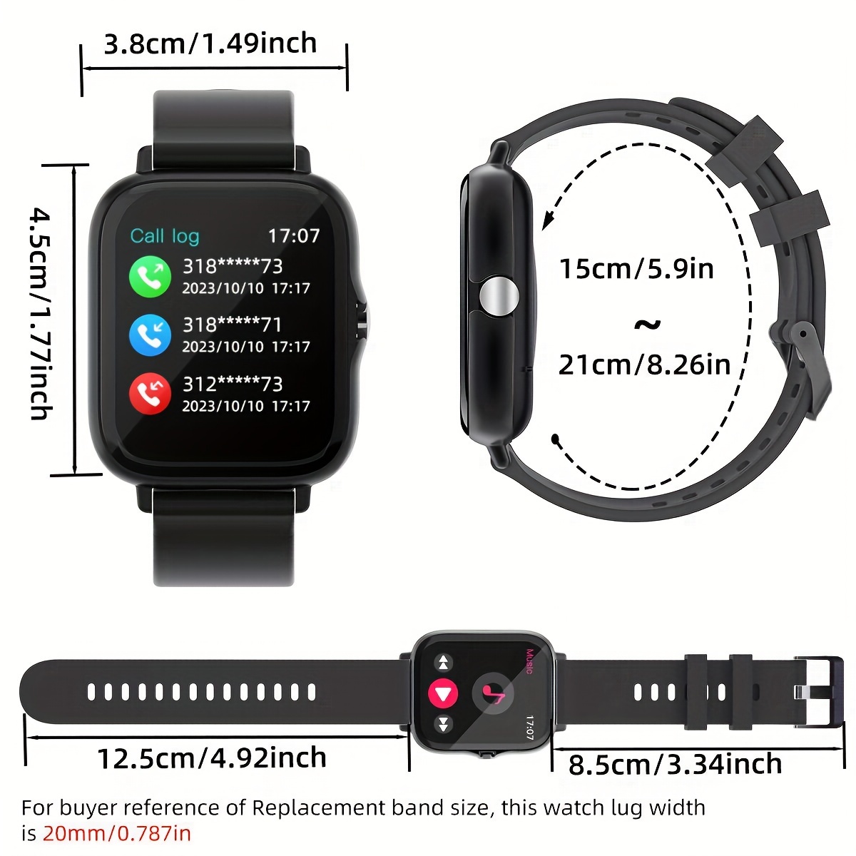 ساعة ذكية للرجال والنساء، جهاز - مراجعة Smartwatch Iphone Watches For Women وسعره