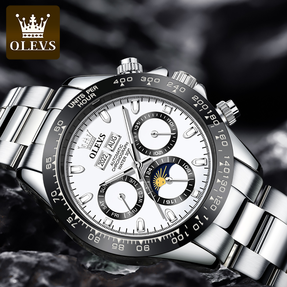 OLEVS 6654 ساعة رجالي فاخرة كر - مراجعة Seiko Watch 5 Sports وسعره