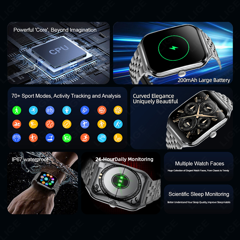 ساعة ذكية LIGE فائقة النحافة ب - مراجعة Smartwatch Slim Watches For Men وسعره
