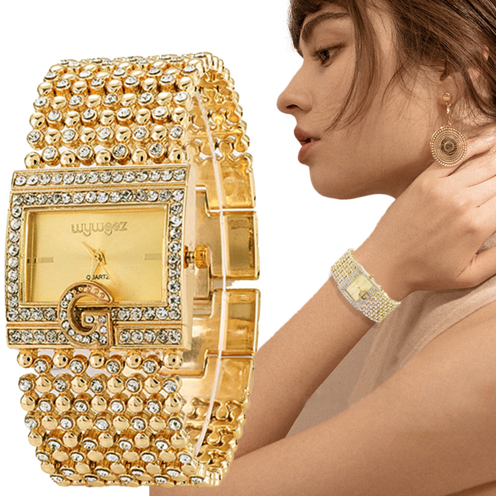 ساعات ذهبية مربعة بسيطة للنساء - مراجعة Minimalist Thin Watch وسعره