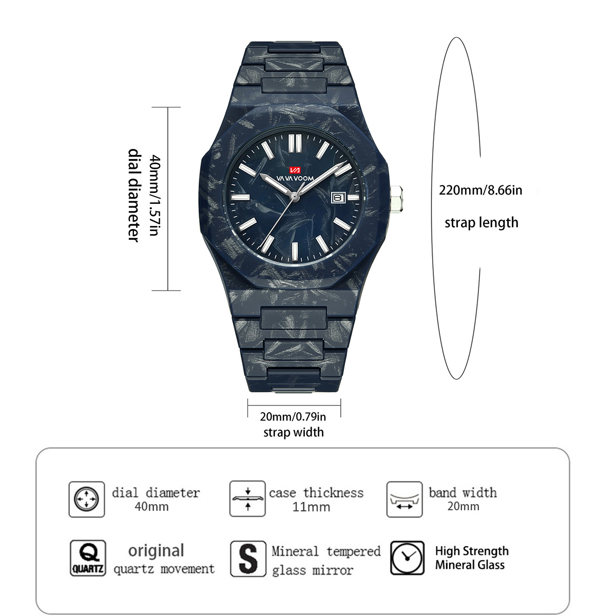 VA VA VOOM ساعات رجالية حركة ك - مراجعة Smartwatch Sports Watches For Men وسعره