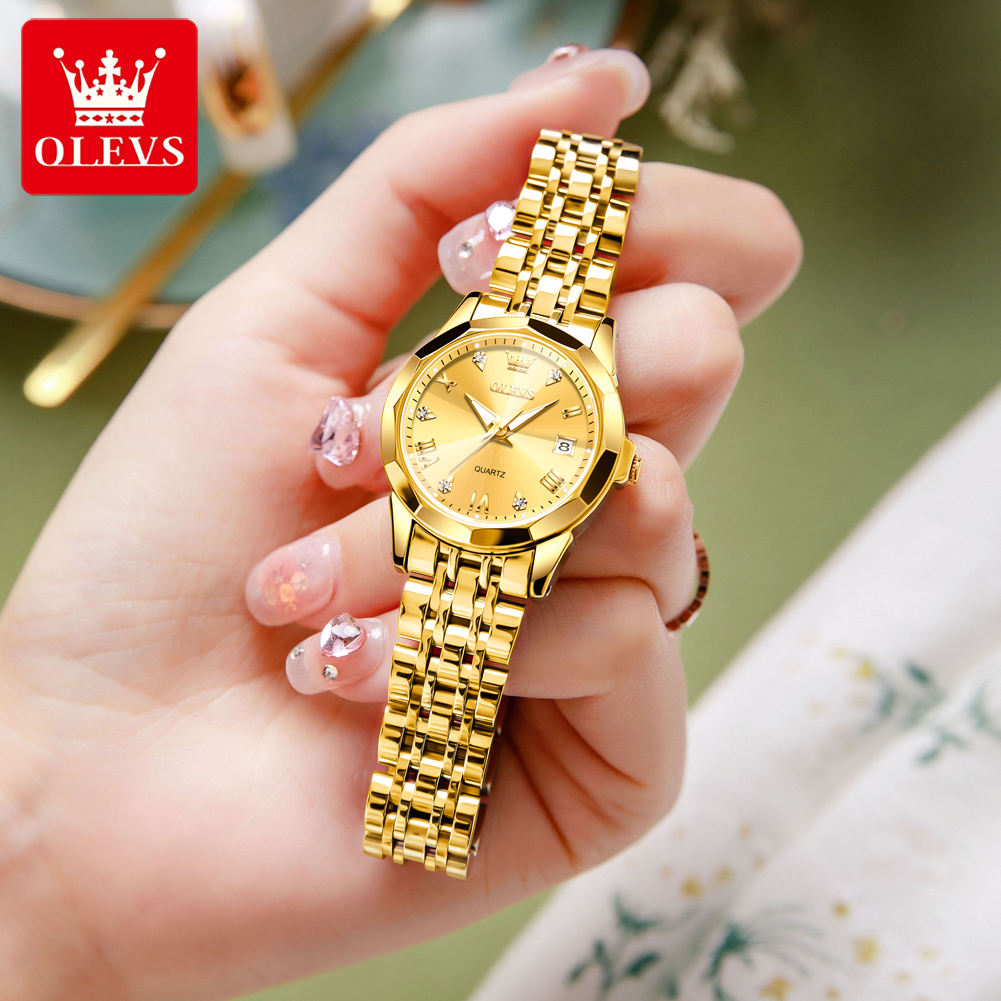 ساعة OLEVS Fashion Golden للنس - مراجعة Minimalist Thin Watch وسعره