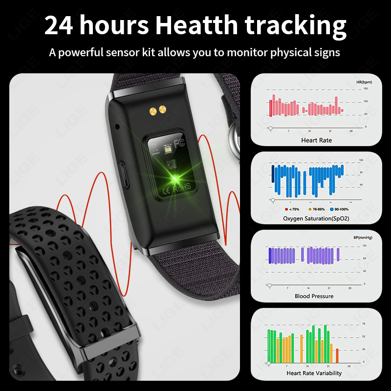 LIGE 100+ الرياضة جهاز تعقب لل - مراجعة Smartwatch Sports Watches For Men وسعره